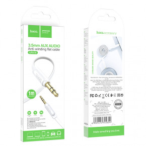 AUX- Hoco UPA16 AUX Audio Cable 1m. White 3