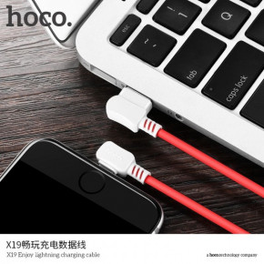  Hoco X19 Lightning USB (2.1A) (1.2m) Red+White (BS-000056576)