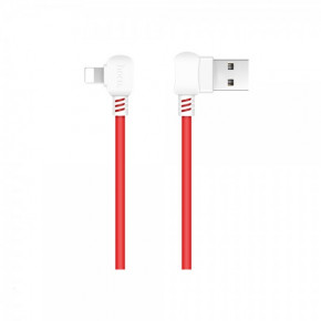  Hoco X19 Lightning USB (2.1A) (1.2m) Red+White (BS-000056576) 3