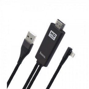  Lightning - HDMI Hoco UA14 (2m) Black (BS-000064272) 3