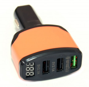    HQ-Tech S1 Orange Quick Charge QC3.0 12/24V 3xUSB 3.5A  LED   