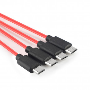   USB Soshine AM-4xMicro-B, 0.2m, 2.4A, Red 7