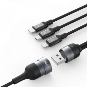  31 Joyroom Lightning+Micro USB+Type-C S-M401|1.2+0.3m 3.5A| black