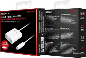     Macally USB-C Adapter Series white (UCVGADP) 6