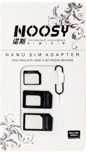  SIM- Noosy 4 in 1 Sim Adapter Black #I/S 3