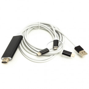  PowerPlant HDMI (M) - Lightning - Type-C - Mirco USB, 1   (CA911912)