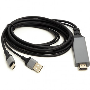  PowerPlant HDMI (M) - USB (AM) - Type-C (M), 1   (CA912025)