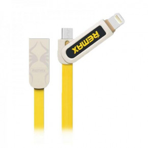  21 Micro USB+Lightning Remax Armor RC-067t yellow