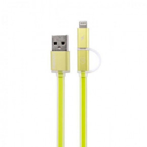  21 Micro USB+Lightning Remax Aurora RC-020t green