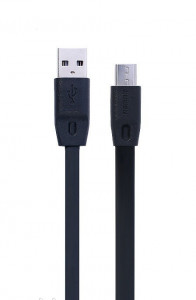  Remax Full Speed Micro USB flat 1M Black