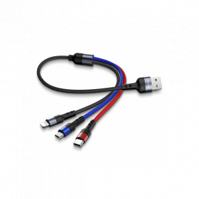  31 Usams Lightning+Micro USB+Type-C US-SJ410 U26 |0.35m 2A| black