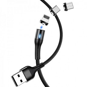   31 Usams Lightning+Micro USB+Type-C US-SJ438 |1m 2.1A| black 5