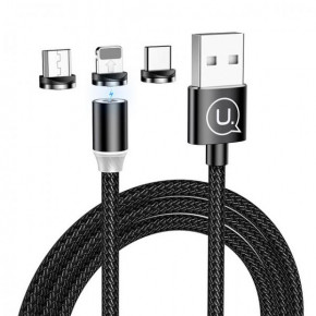   31 Usams Lightning+Micro USB+Type-C U29 US-SJ439 |1m 2.1A| black