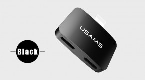  Usams US-SJ138 Dual Lightning Adapter Black