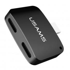  Usams US-SJ138 Dual Lightning Adapter Black