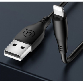  Usams US-SJ266 U18 Round lightning Cable USB Lightning 2A 1m Black (SJ266USB01) 3