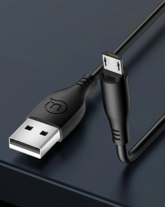  Usams US-SJ268 U18 Round Micro Cable USB Micro 2A 1m Black (SJ268USB01) 3