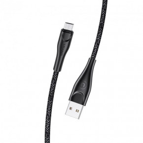  Usams US-SJ393 U41 Micro Braided Data and Charging Cable USB Micro 2A 1m Black (SJ393USB01)