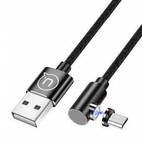  Usams US-SJ446 U54 Micro Right-angle Magnetic Charging Cable USB Micro 2A 1m Black (SJ446USB01) 3