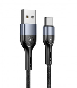  Usams US-SJ449 U55 USB Type-C 2A 1m Black (SJ449USB01)