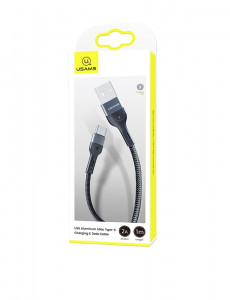  Usams US-SJ449 U55 USB Type-C 2A 1m Black (SJ449USB01) 4