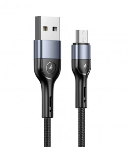  Usams US-SJ450 U55 USB Micro 2A 1m Black (SJ450USB01)