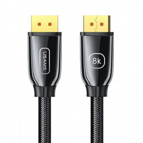  Usams US-SJ532 U75 8K DP To DP 1.4 HD Video Cable 2m Black (SJ532DP01)