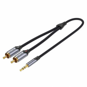  Vention AUX 3.5 mm M - 2xRCA M, 1.5 m, Black (BCNBG)