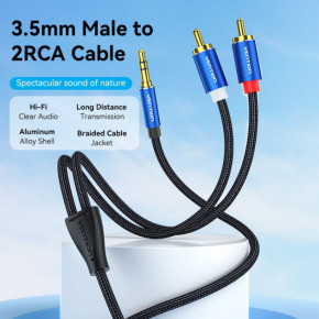  Vention AUX 3.5 mm M - 2xRCA M, 1.5 m, Blue (BCPLG) 10