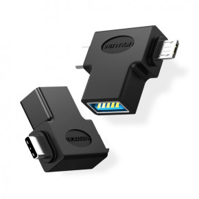  MicroUSB-Type-C-OTG 3.0 Vention Black (CDIB0)