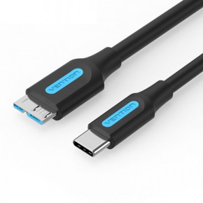  Vention USB Type-C - MicroUSB-B 1 , Black (CQABF)