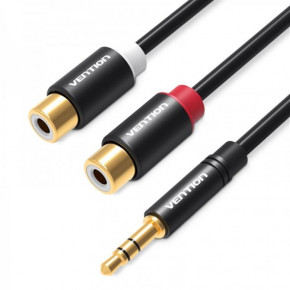  Vention 3.5  - 2RCA (M/F), 0.3 , Black (VAB-R02-B030)