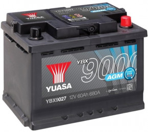   Yuasa 12V 60Ah AGM Start Stop Plus Battery (YBX9027)