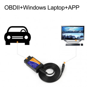   U&P OBD/OBD2 ELM327 USB v1.5 Black (WAZ-ELM327-V3BK) 5