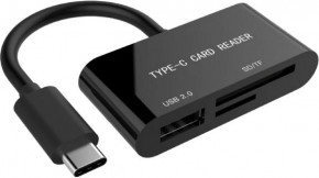  1USB 2.0 Type-C Gembird UHB-CR3-02 Black