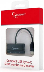  1USB 2.0 Type-C Gembird UHB-CR3-02 Black 3