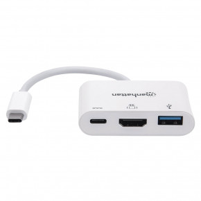 - USB3.1 Type-C --> HDMI/USB 3.0/PD 60W 4-in-1 White Manhattan (152945) 4