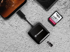  Transcend USB 3.2 Gen 1 Type-C SD/microSD Black (TS-RDC3) 3