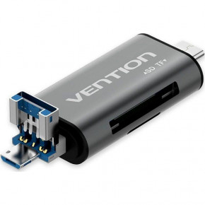  Vention CCHH0 USB 3.0 A/Micro USB-B/ Type-C to SD,TF Gray (CCHH0) 3