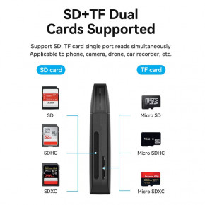  Vention CLFB0 USB 3.0 A to SD, TF Black (CLFB0) 6