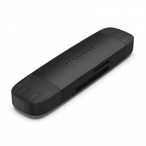  Vention  USB 3.0 A to SD, TF Black (CLKB0)