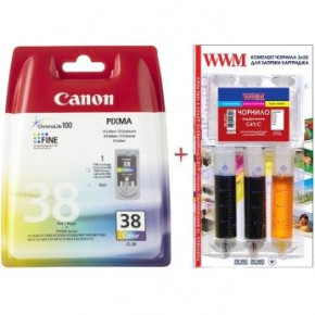  Canon Pixma iP1800/iP1900/iP2600 CL-38 +   Color (Set38-inkC)