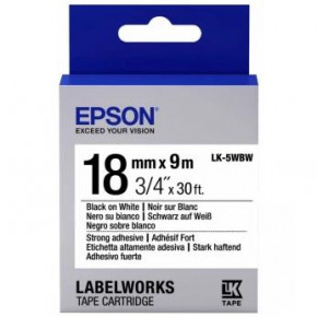    Epson LW-400/400VP/700 Strng adh Black/White 18mm x 9m (C53S655012)