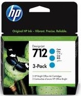  HP No.712 DesignJet 230/630 Cyan 3-Pack 29-ml (3ED77A)