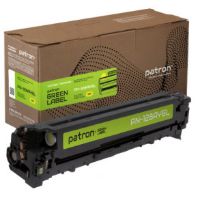   HP 128A (CE322A) Green Label,  Patron (PN-128AYGL)