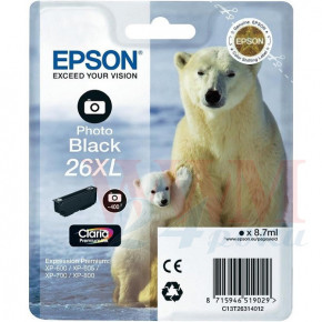  Epson 26XL XP600/605/700 photo black (400 ) (C13T26314012)