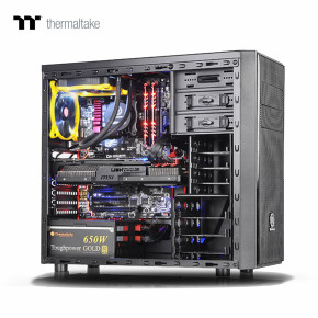  Thermaltake Versa T35 TG RGB/Black/Win/SPCC/Tempered Glass*2/120mm Standard Fan*1 12