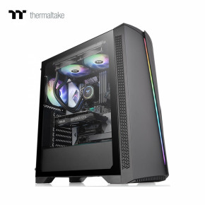  Thermaltake H350 TG RGB/Black/Win/SPCC/Tempered Glass*1/120mm Standard Fan*1 (CA-1R9-00M1WN-0