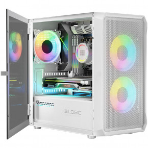  LogicConcept PORTOS MESH+GLASS ARGB fans 3x120mm WHITE   mATX (AM-PORTOS-20-0000000-0002) 10