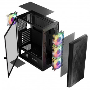  LogicConcept ARAMIS MESH+GLASS ARGB fans 4x120mm BLACK   ATX (AT-ARAMIS-10-0000000-0002) 14